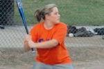 Softball Player Readying Her Swing